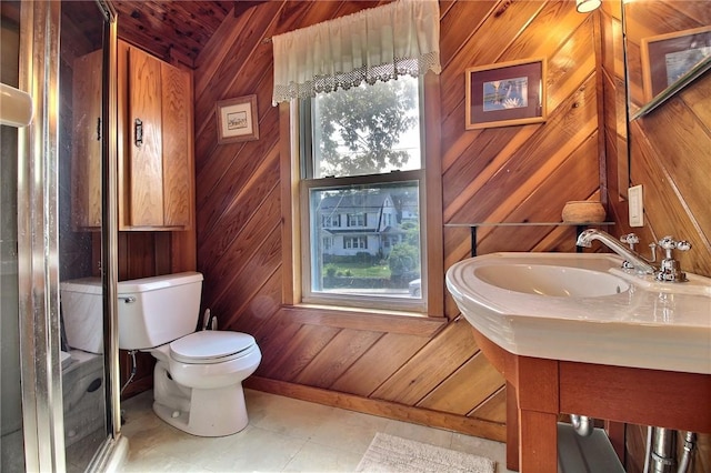 46 Highland Ave, Westerly, RI 02891 - full bathroom with wood walls, vanity, and a shower stall