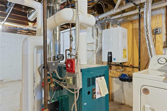 8 Parkman St, Providence, RI 02907 - utilities featuring washer / dryer and tankless water heater