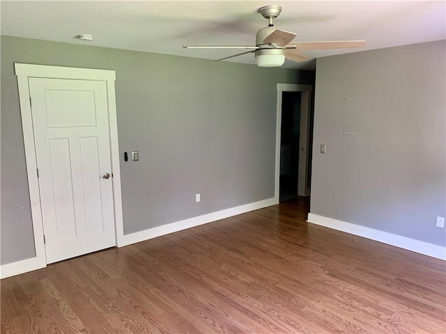 724 Centerville Rd Unit 6, Warwick, RI 02886 - unfurnished room with a ceiling fan, wood finished floors, and a smoke detector