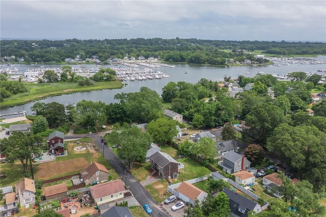 36 Wadsworth St, Warwick, RI 02889 - aerial overview of property's location featuring a large body of water