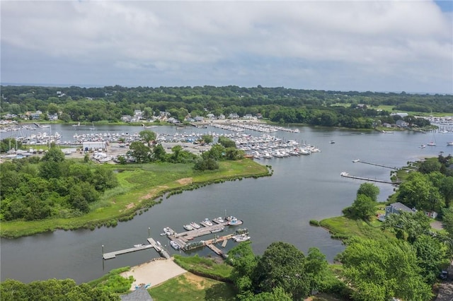 36 Wadsworth St, Warwick, RI 02889 - drone / aerial view of a marina and a nearby body of water