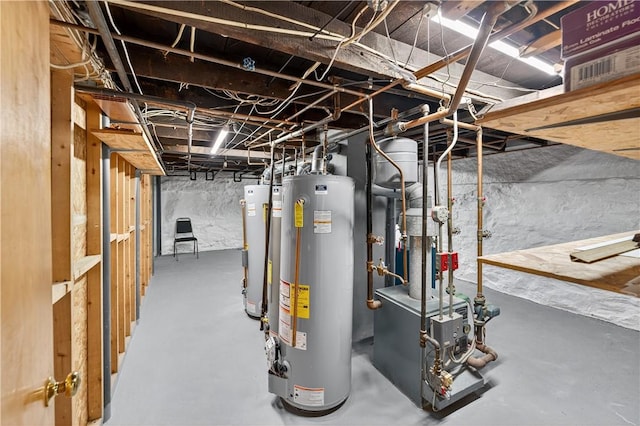 270 Central St, Central Falls, RI 02863 - unfinished below grade area featuring water heater