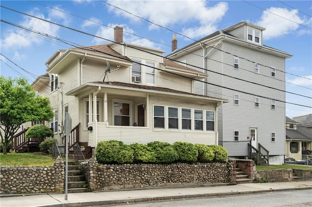 79 Winthrop St, Woonsocket, RI 02895 - view of front of house with entry steps