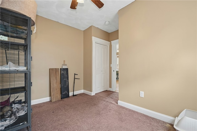 79 Winthrop St, Woonsocket, RI 02895 - unfurnished bedroom with carpet flooring, a closet, and ceiling fan