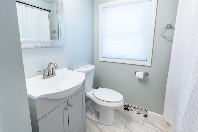 6 Jacksonia Dr, North Providence, RI 02911 - full bathroom with vanity, marble finish flooring, and a shower with shower curtain