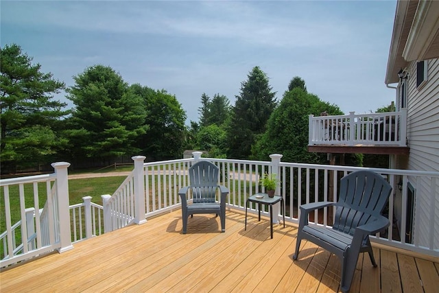 350 Narrow Ln, Charlestown, RI 02813 - wooden terrace featuring a lawn