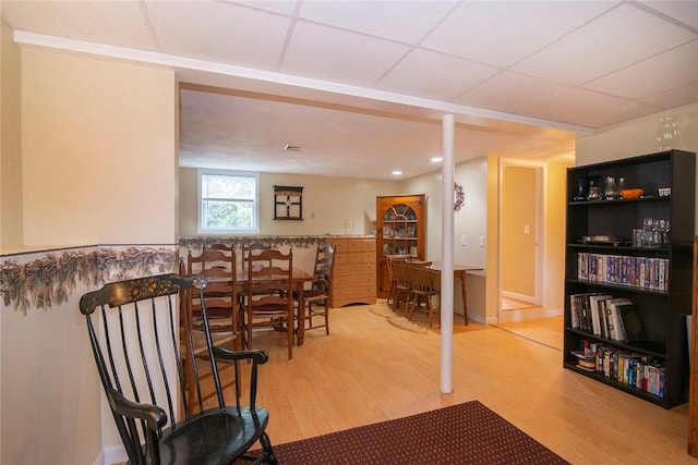 350 Narrow Ln, Charlestown, RI 02813 - dining space with wood finished floors and a paneled ceiling
