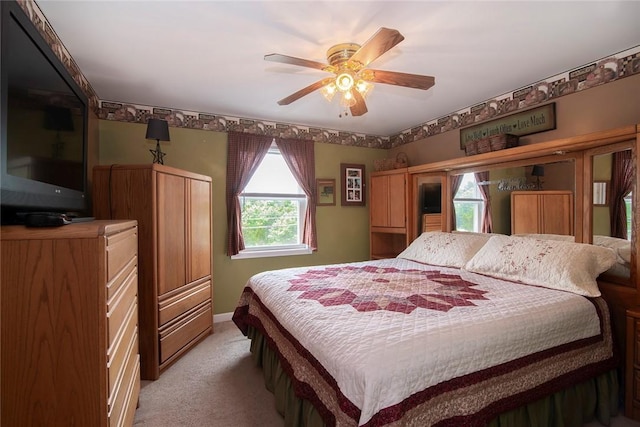 350 Narrow Ln, Charlestown, RI 02813 - bedroom featuring light carpet and a ceiling fan
