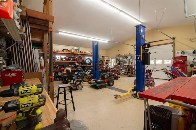 350 Narrow Ln, Charlestown, RI 02813 - garage featuring a workshop area