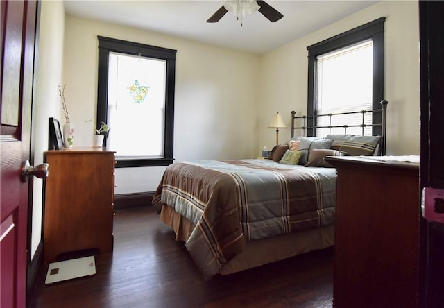 443 Harrington Ave, Warwick, RI 02888 - bedroom with dark wood finished floors and a ceiling fan
