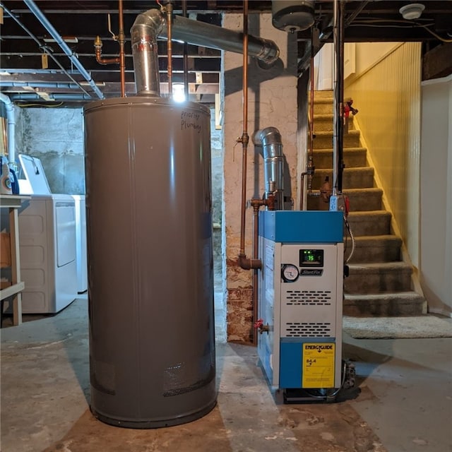 443 Harrington Ave, Warwick, RI 02888 - utilities featuring water heater, washer / clothes dryer, and a heating unit