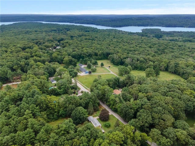 226 Westcott Rd, Scituate, RI 02857 - aerial view of property's location with a large body of water and a heavily wooded area