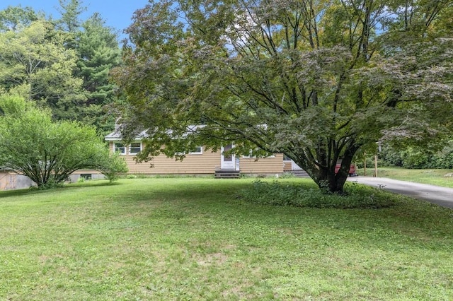 226 Westcott Rd, Scituate, RI 02857 - view of grassy yard with entry steps