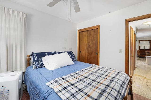 226 Westcott Rd, Scituate, RI 02857 - bedroom featuring ceiling fan and a closet
