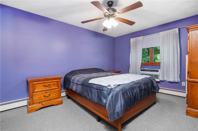 2 Angle St Unit 5, Lincoln, RI 02838 - bedroom featuring baseboard heating, cooling unit, carpet, and ceiling fan