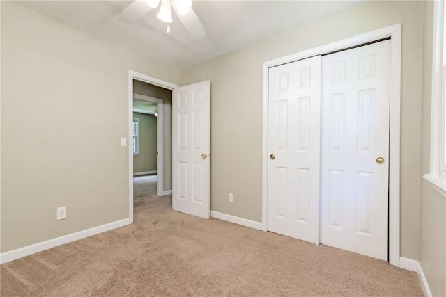 5 Spirketing St, Jamestown, RI 02835 - unfurnished bedroom featuring light carpet, a closet, and ceiling fan
