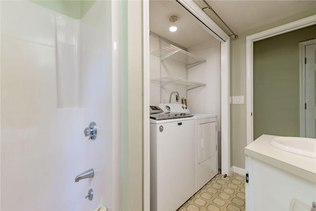 5 Spirketing St, Jamestown, RI 02835 - laundry room with washer and clothes dryer and light floors
