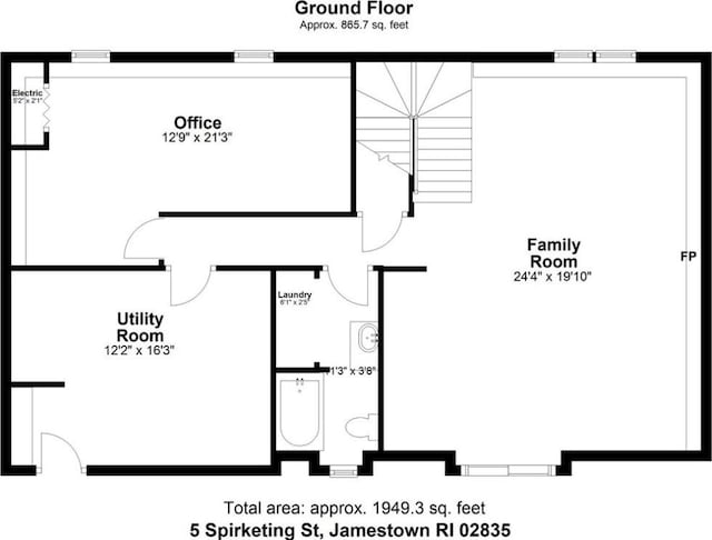 5 Spirketing St, Jamestown, RI 02835 - view of floor plan / room layout