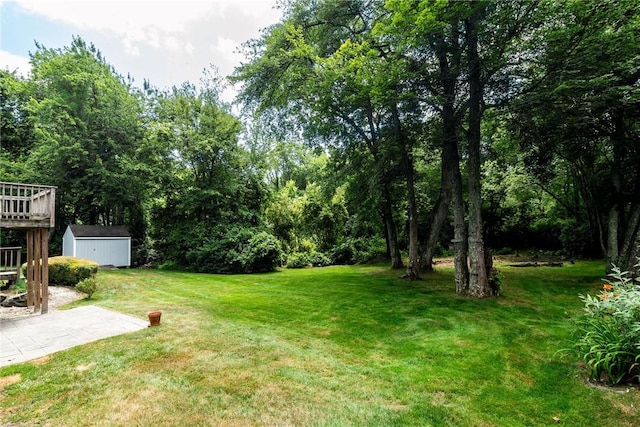 5 Spirketing St, Jamestown, RI 02835 - view of grassy yard with a storage shed