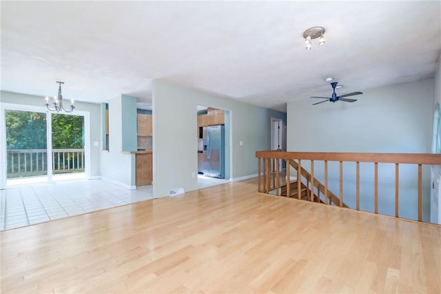 5 Spirketing St, Jamestown, RI 02835 - spare room with a chandelier, wood finished floors, and ceiling fan