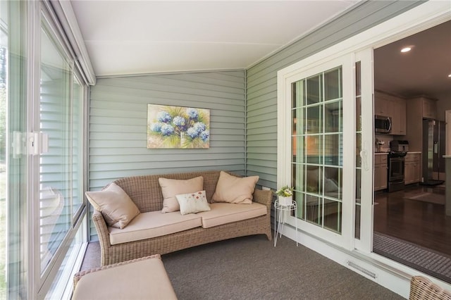 170 Providence Pike Unit 145, North Smithfield, RI 02896 - sunroom featuring vaulted ceiling
