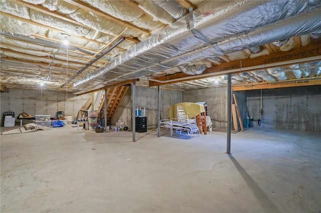 170 Providence Pike Unit 145, North Smithfield, RI 02896 - unfinished below grade area featuring stairs