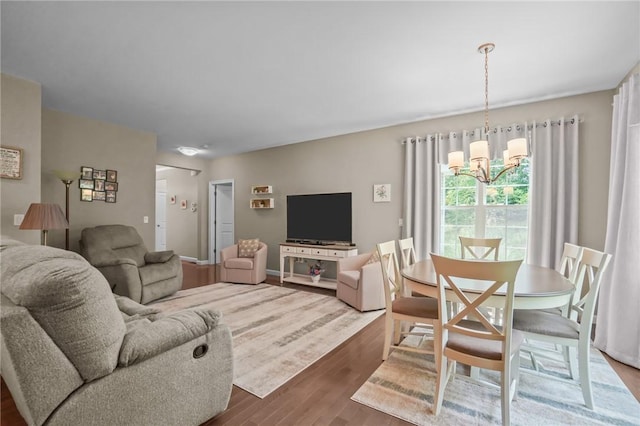 170 Providence Pike Unit 145, North Smithfield, RI 02896 - living area with a chandelier and wood finished floors