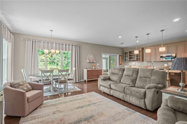170 Providence Pike Unit 145, North Smithfield, RI 02896 - living area featuring wood finished floors and recessed lighting