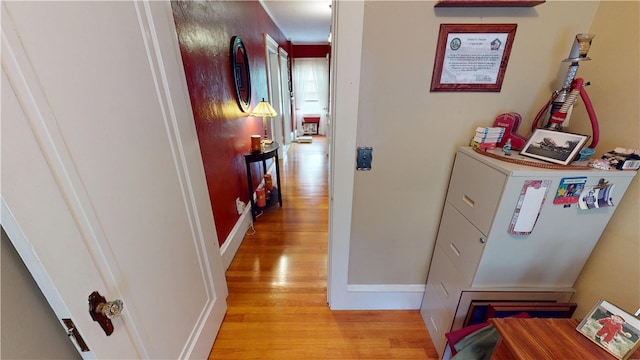 95 Burlington St, Providence, RI 02906 - hallway featuring light wood finished floors and baseboards