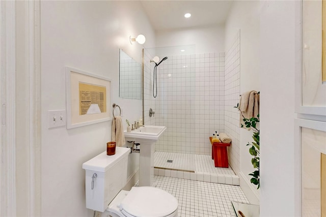 225 Weybosset St Unit 12, Providence, RI 02903 - full bathroom with a walk in shower and tile patterned floors