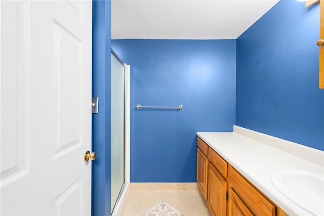 1800 Douglas Ave Unit 304, North Providence, RI 02904 - bathroom featuring tile patterned floors, a shower stall, and vanity