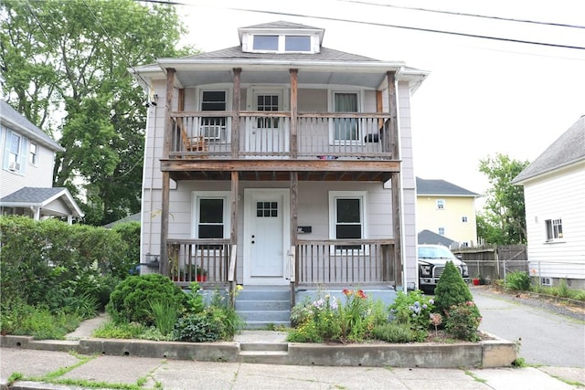 35 Merida Ave, Woonsocket, RI 02895 - view of front of property with a porch and a balcony