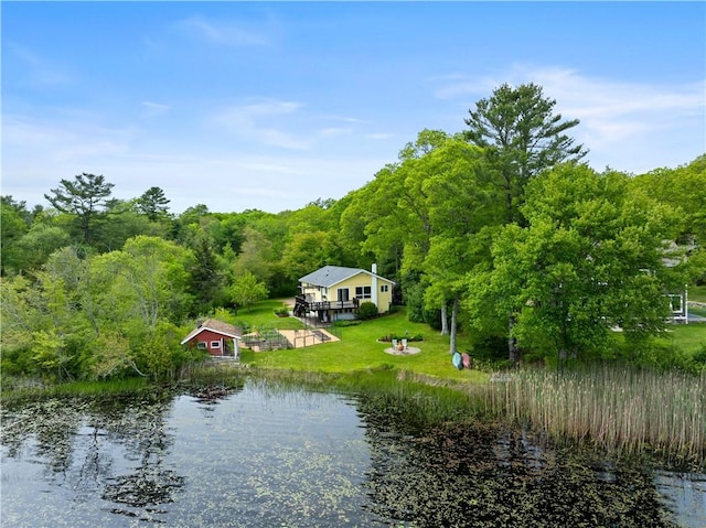 106 Lauri Dr, Charlestown, RI 02813 - water view with a heavily wooded area