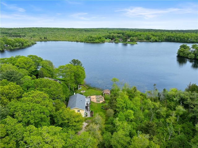 106 Lauri Dr, Charlestown, RI 02813 - aerial view of a forest and a nearby body of water