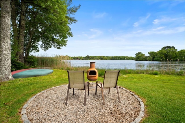 106 Lauri Dr, Charlestown, RI 02813 - view of patio / terrace featuring a water view