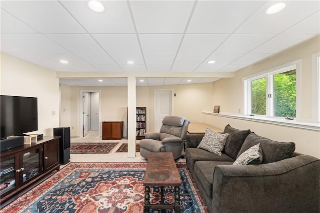 106 Lauri Dr, Charlestown, RI 02813 - living room featuring recessed lighting and a drop ceiling