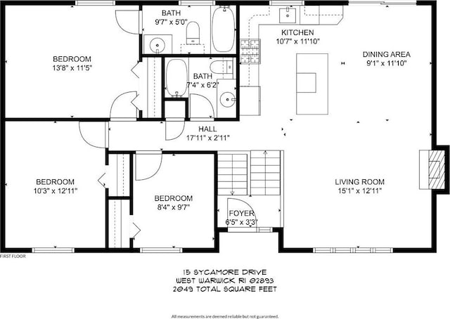 15 Sycamore Dr, West Warwick, RI 02893 - view of room layout