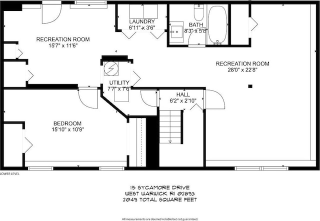 15 Sycamore Dr, West Warwick, RI 02893 - view of home floor plan