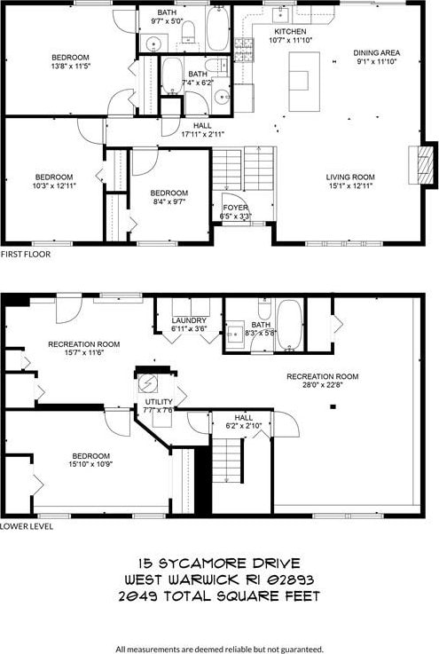 15 Sycamore Dr, West Warwick, RI 02893 - view of floor plan / room layout