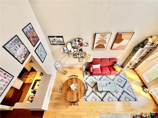 1000 Providence Pl Unit 449, Providence, RI 02903 - living room featuring hardwood / wood-style flooring