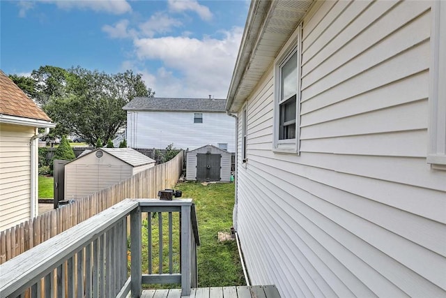 28 Plant St, Cumberland, RI 02864 - wooden terrace with a storage shed