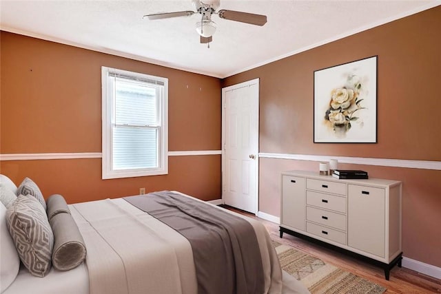 28 Plant St, Cumberland, RI 02864 - bedroom with light wood-style flooring and a ceiling fan