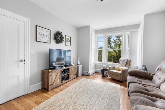 38 Vine St, East Providence, RI 02914 - living area with baseboards and light wood-type flooring