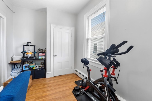 38 Vine St, East Providence, RI 02914 - exercise area featuring light wood-type flooring