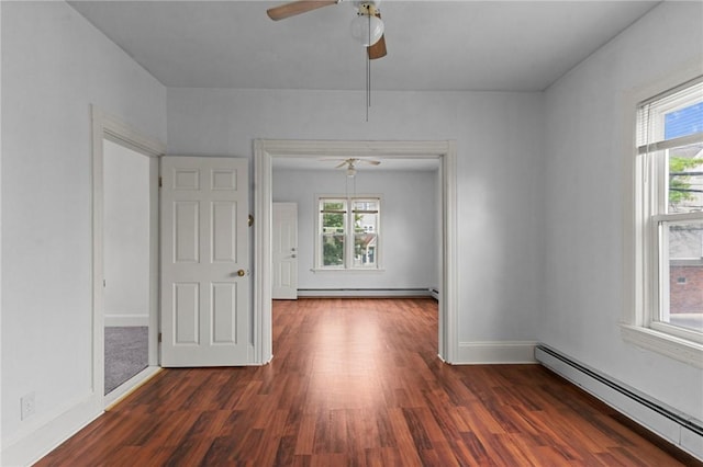 230 Pawtucket Ave, Pawtucket, RI 02860 - spare room with a baseboard radiator, healthy amount of natural light, and a ceiling fan
