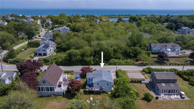 21 Overlook Ave, Charlestown, RI 02813 - aerial perspective of suburban area featuring a nearby body of water