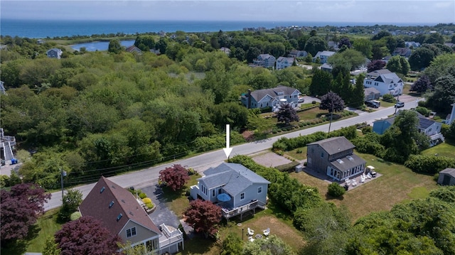 21 Overlook Ave, Charlestown, RI 02813 - aerial view of residential area with a large body of water