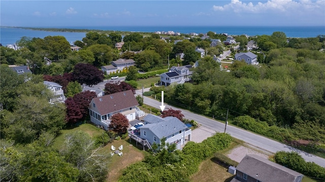 21 Overlook Ave, Charlestown, RI 02813 - aerial view of residential area with a nearby body of water