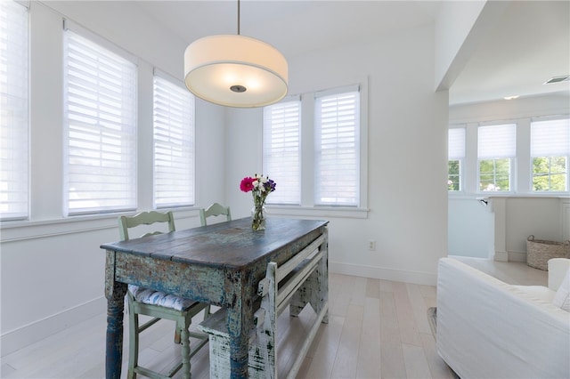 21 Overlook Ave, Charlestown, RI 02813 - dining space featuring baseboards and light wood finished floors