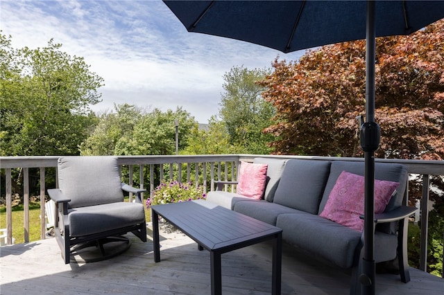 21 Overlook Ave, Charlestown, RI 02813 - wooden deck with outdoor lounge area